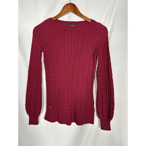 Lauren Blackwell Sweaters - LRL Ralph Lauren Womens XXS Cable Knit Sweater Y2K Preppy Fall Heritage Classy
